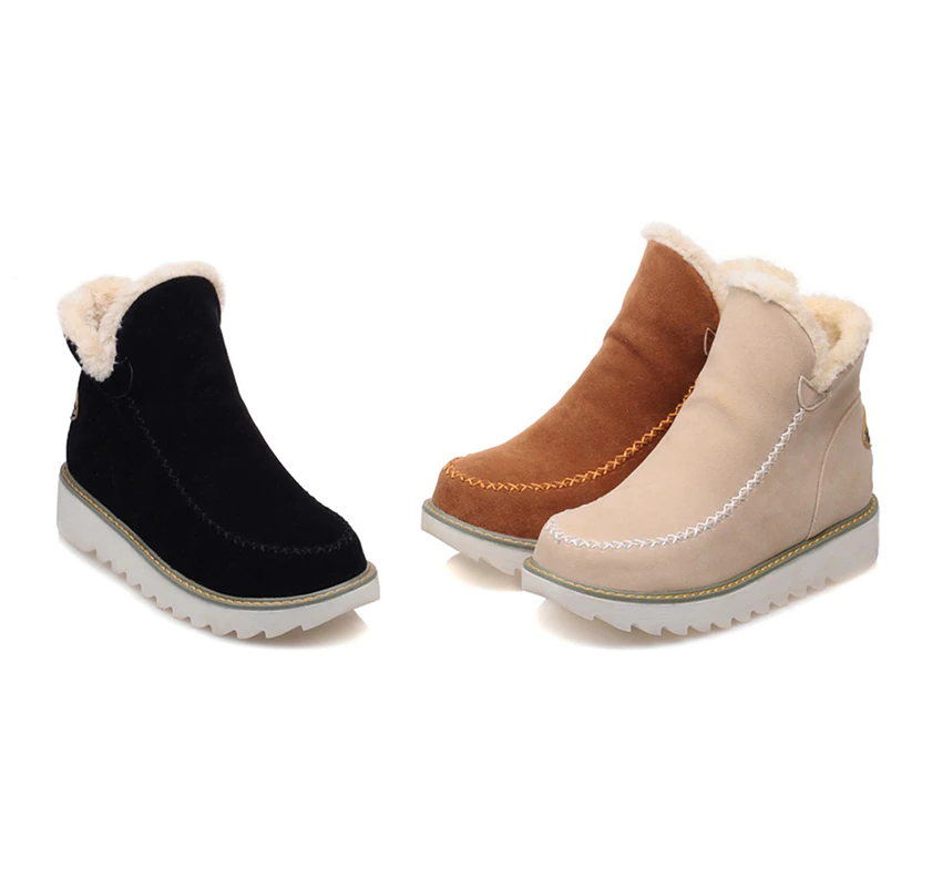 winter boots flat heel