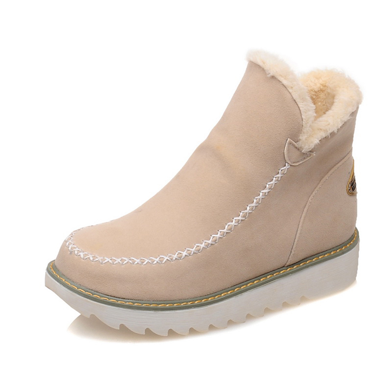 Women’s Suede Flat Heel Boots Ankle Boots Snow Boots With Others
