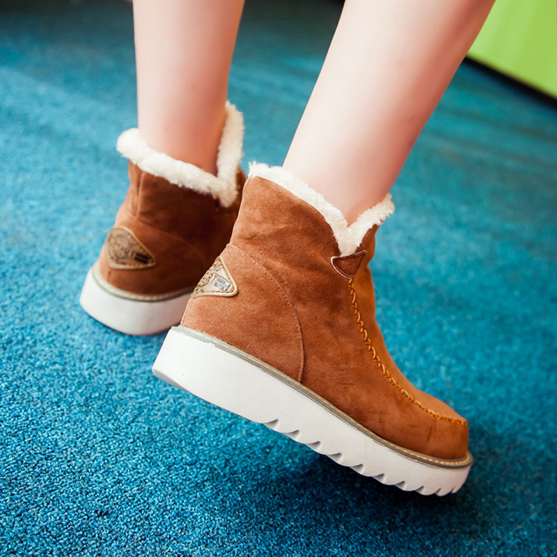 Women’s Suede Flat Heel Boots Ankle Boots Snow Boots With Others