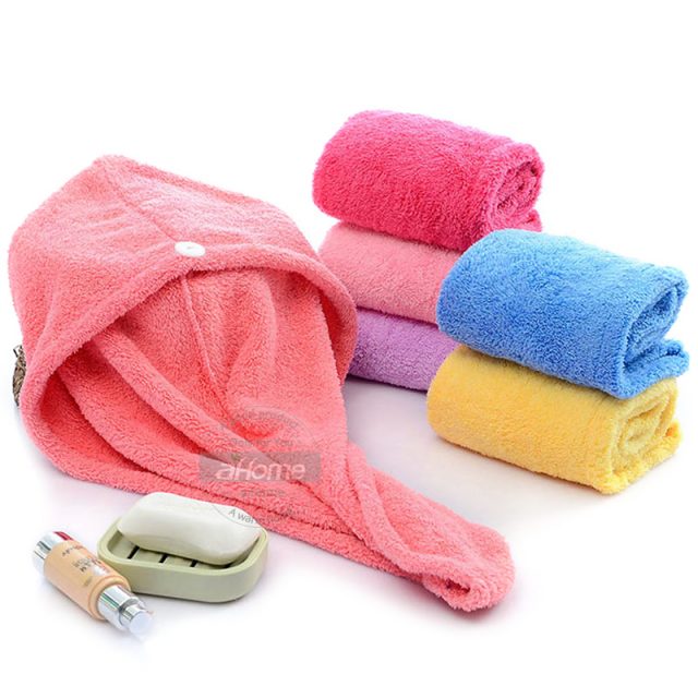 Girl's Hair Drying Hat Quick-dry Hair Towel Cap Hat Bath Hat Microfiber Solid Towel Cap Super Absorption Turban Hair Dry Cap