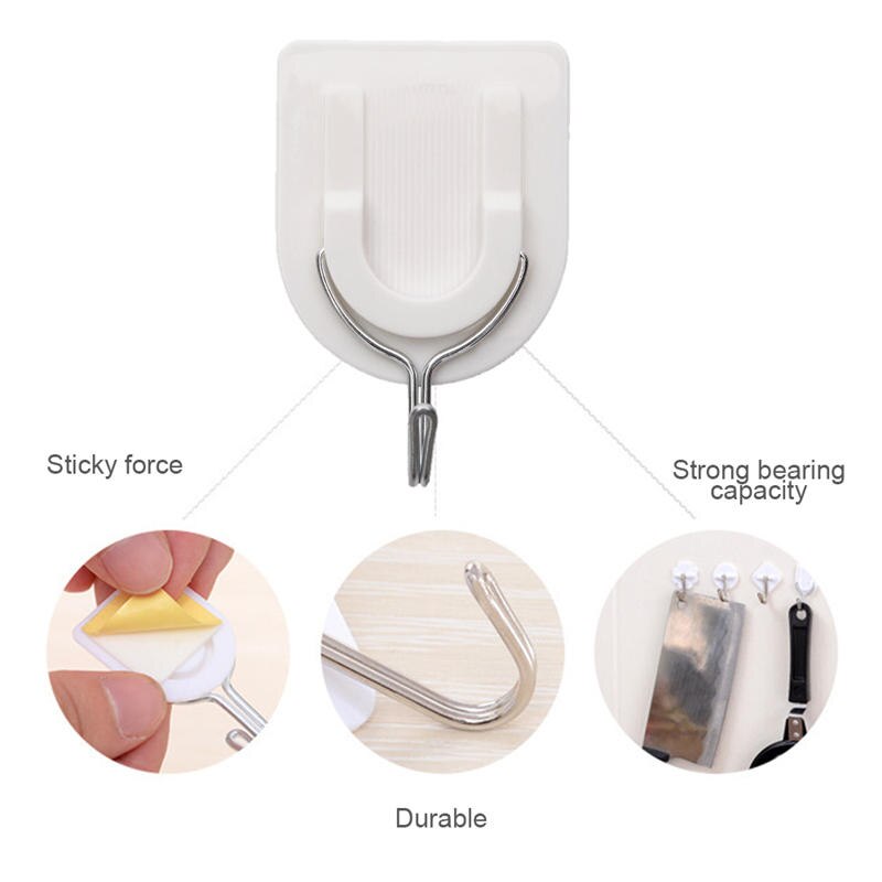 100Pcs Strong Adhesive Wall Sticky Hooks